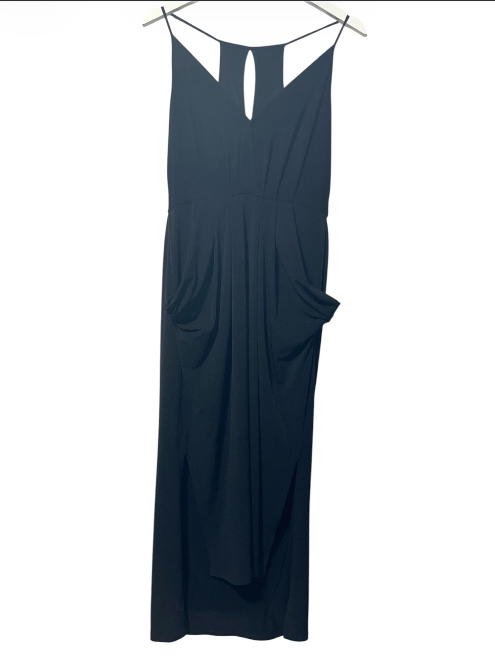 BCBGeneration Black Sleeveless Maxi with Front Keyhole